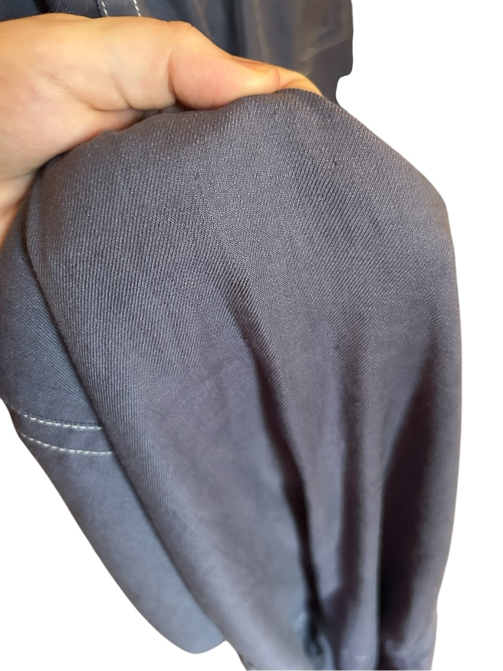 Maeve La Ponche Contrast Stitch Pull-On Pants Drawstring Waist Blue-Gray Small - Picture 10 of 14